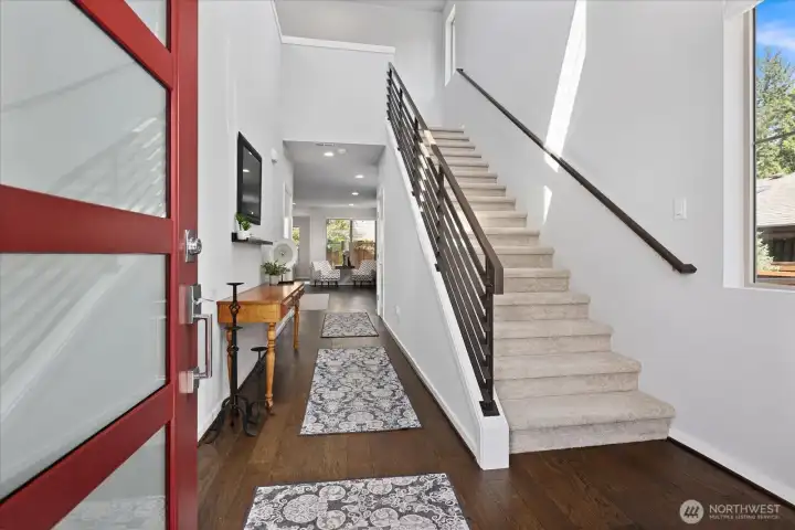 Grand two-story entry