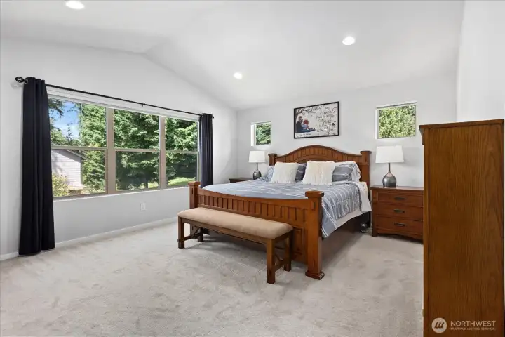 Primary suite is tucked in the back of the house for quiet tranqulity