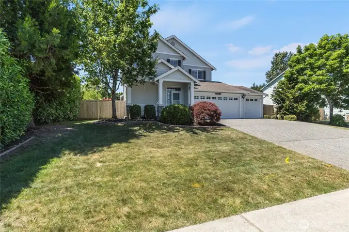 The attached 3-car garage is such a bonus!