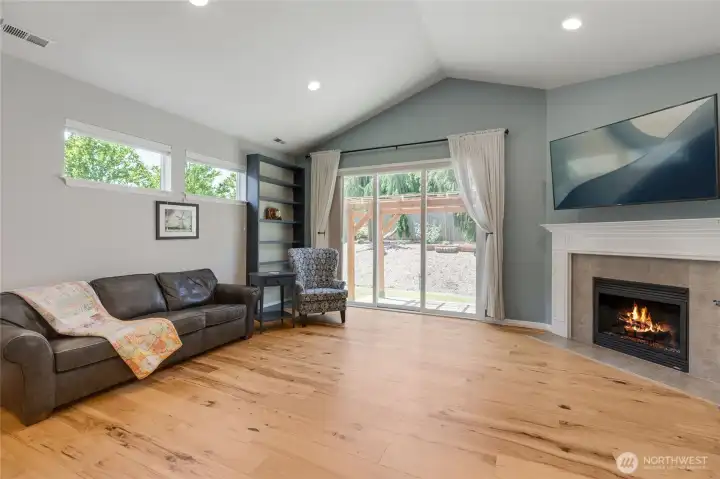 You will love the private outlook into the back yard.  Just garden space and privacy, not someone's home looking right back at you.