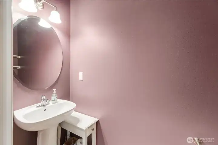The main floor half bathroom.