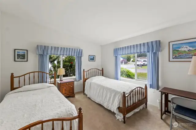 French doors to second bedroom