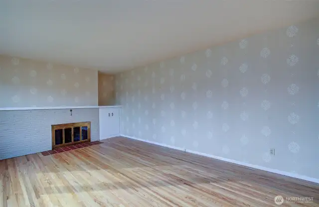 living room with fireplace