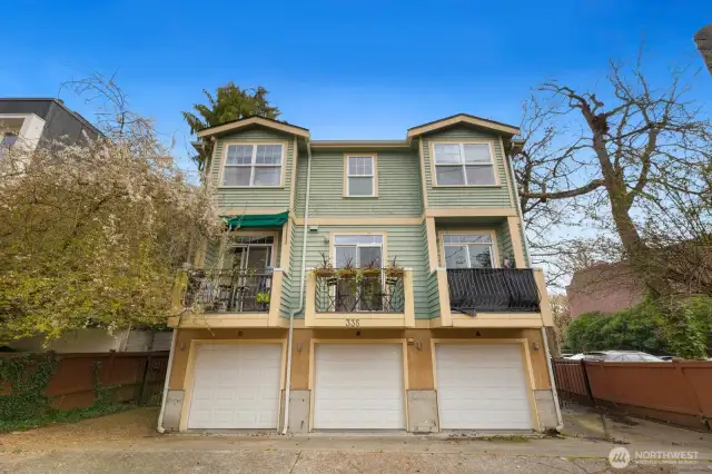 Center home with attached garage