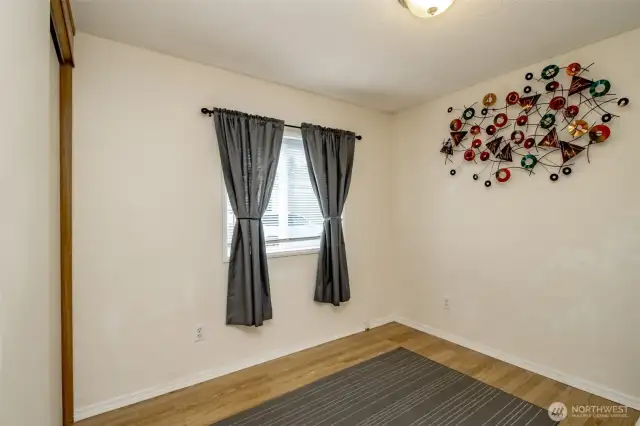 Bedroom number two is lit up with natural light!