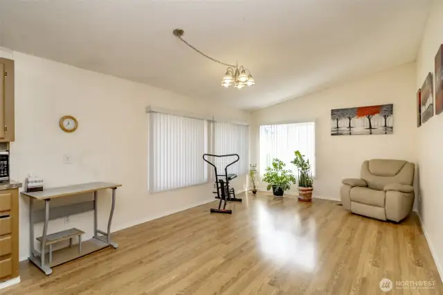 From the kitchen, step into your generously sized dining area!