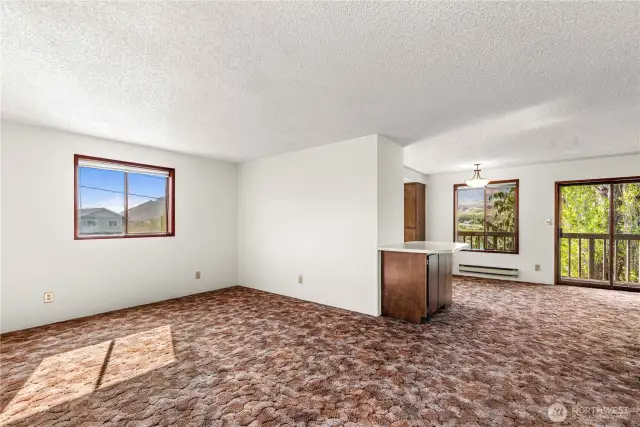 upper living space off of entry