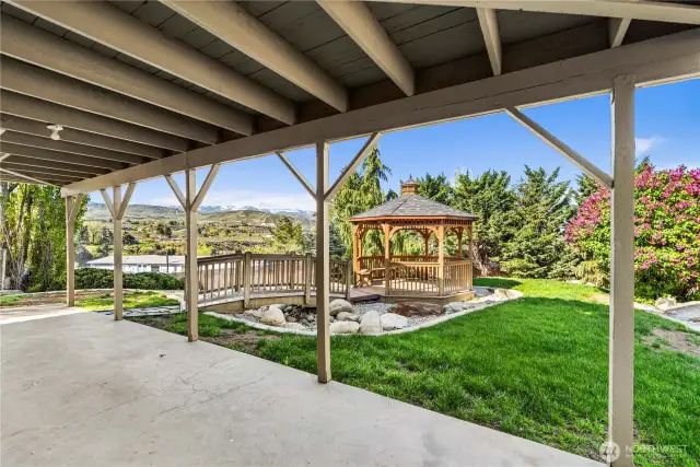yard and gazebo