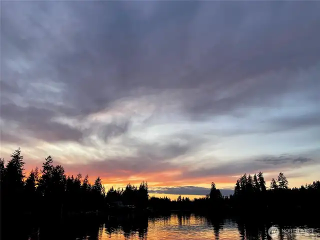 Sunset on Spanaway Lake