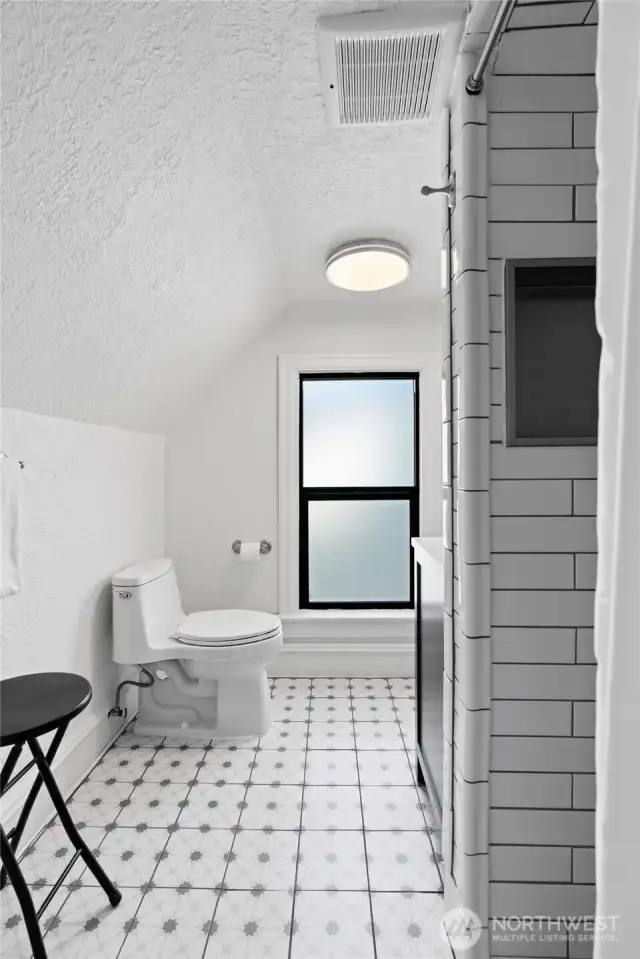 Remodeled upstairs 3/4 bath