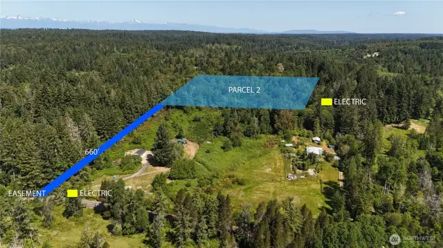 10 acre, plush and pricate parcel set back off Erickson Road 660 ft! Electric in road and easily accessible.