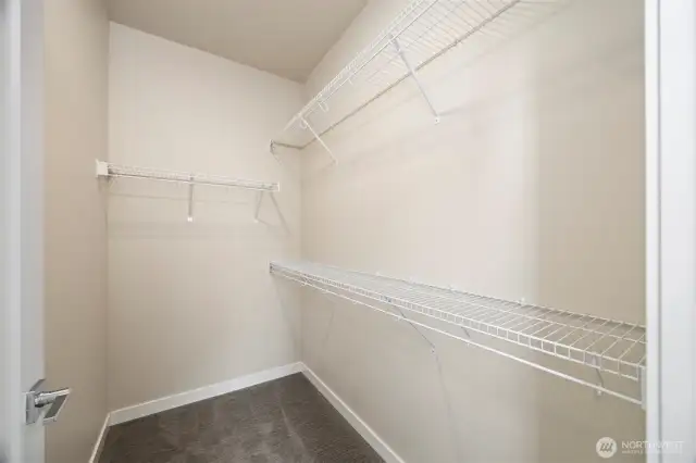 The walk-in closet is quite large.
