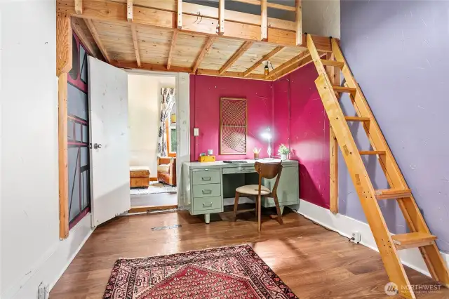 Loft space for sleeping or storage