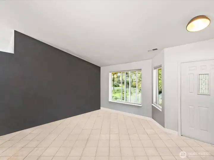 Front living room space, tile floor