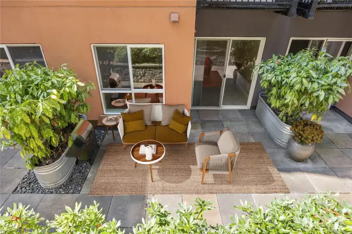 3rd floor with bonus huge secure patio!