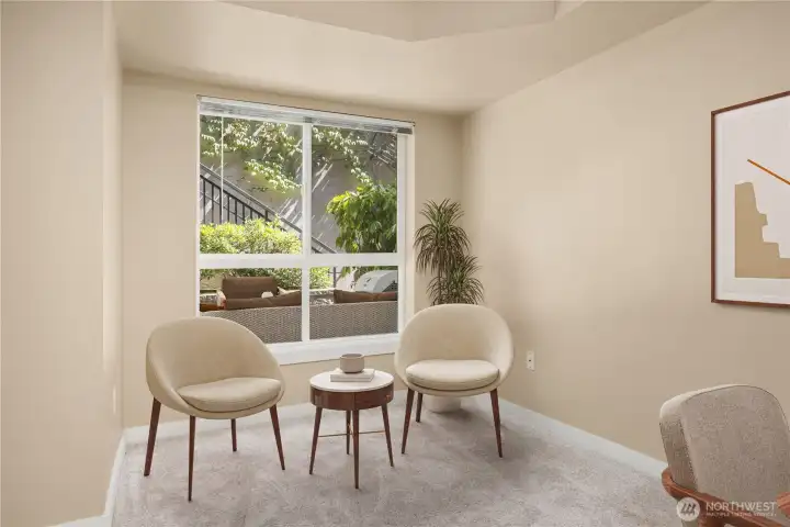 Extra nook area could also be an office space