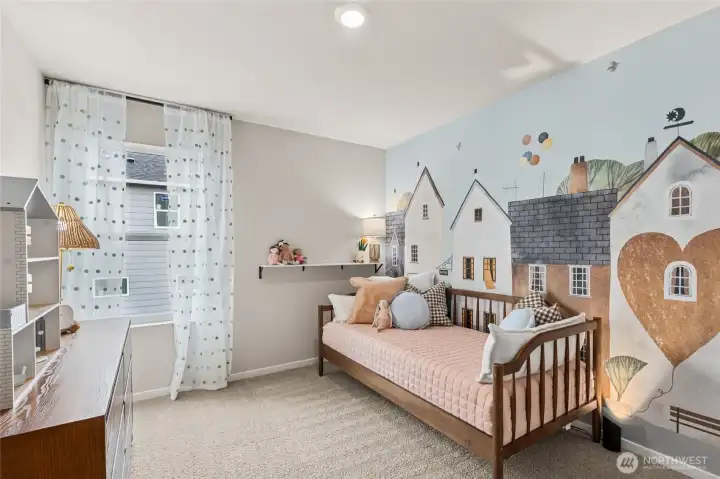 Guest bedrooms perfect for sleep space or home office. Photo is representational. Actual home is under construction. Colors, materials, and features may vary. See site agent for details.