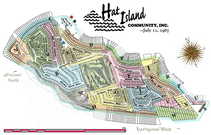 Map of Hat Island Map of Hat Island