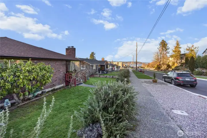 Look at that gorgeous new roof (and the Puget Sound in the distance is not too shabby either.)