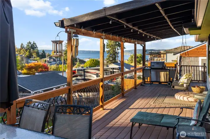Grilling with a view?  Yes, please.  Deck has been reinforced and is ready for all your outdoor entertaining.