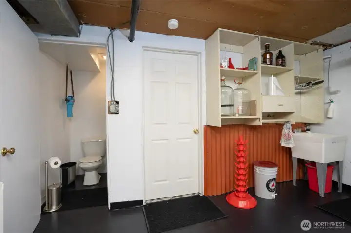 And just in case 2 loos aren't enough, here is a 3rd- the not so secret toilet is in the garage.  When you gotta go, you gotta go?!