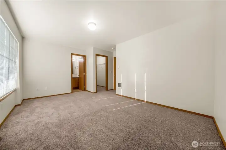 Primary Bedroom one level up from Living Room.