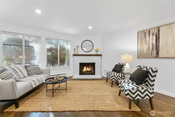 Your own wood burning, crackling fire.