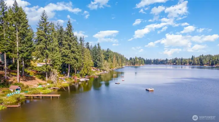 73 acres of lake and year-round Trout fishing! Bring your electric motors (hello, pontoon!)