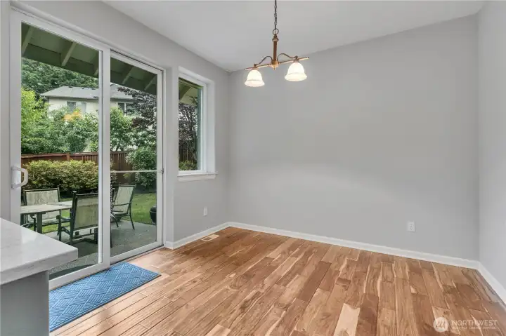 Good sized eating area