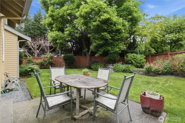 Mature landscaping