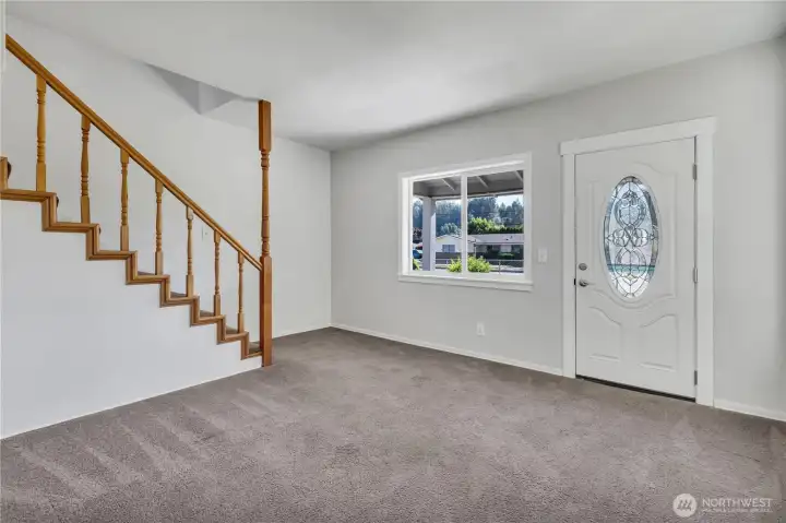Open Staircase to upper level