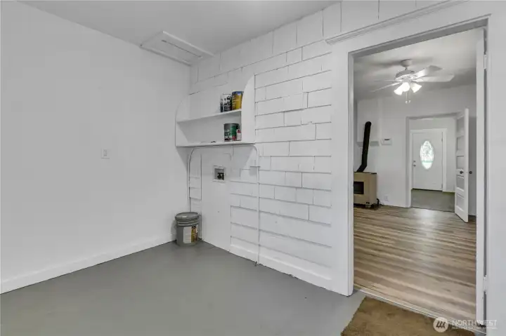 Back Closed in Area with Laundry