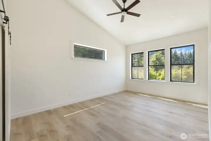 Primary w/vaulted ceilings