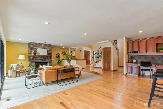 Great room / family room with open concept layout.