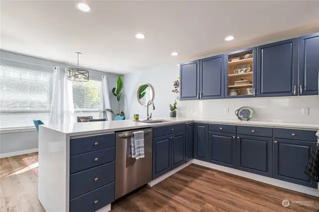 Enjoy the comfort and space in this open kitchen.