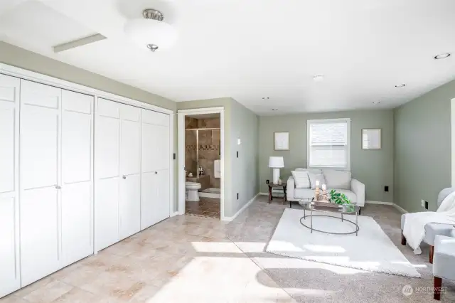 More views of the family room. The 3/4 bathroom is straight ahead.