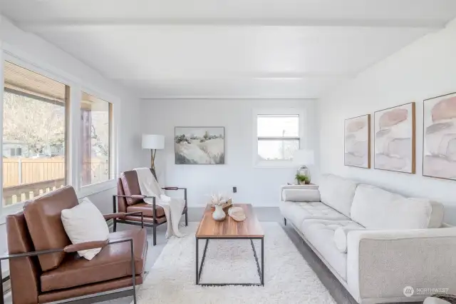 You will love this light filled living room.