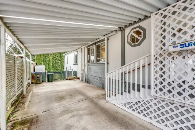 Carport Parking, complete with EV charger