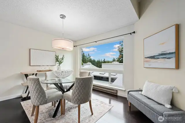 Big picture window lets in great natural light