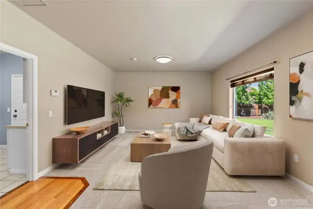 Family room on main vs