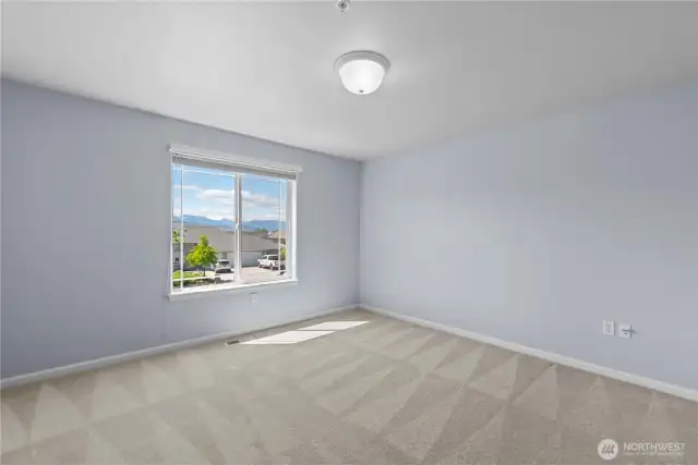 Bedroom with western mountain views