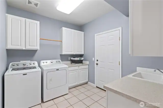 Laundry room off of garage