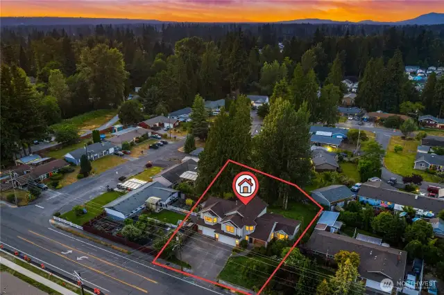 Over 1/4 acre lot with park-like backyard