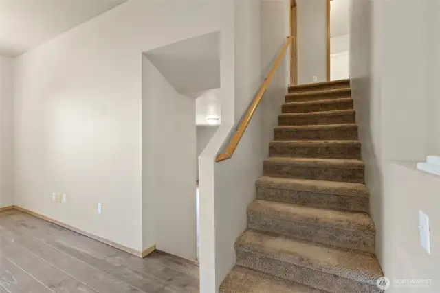 Stairway leads to 2nd floor bedrooms