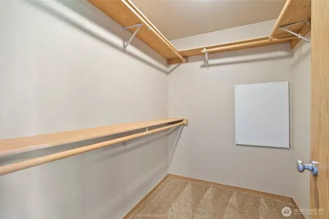 Walk-in closet in primary