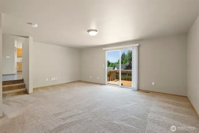 Wonderful, oversized family room on lower level