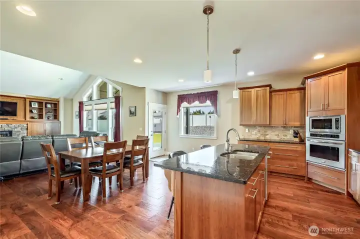 Easy access kitchen and pantry from garage to laundry room. Efficiency! Easy moving on one level!