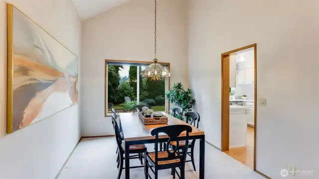 A second picture of the dining room just off of the updated kitchen.