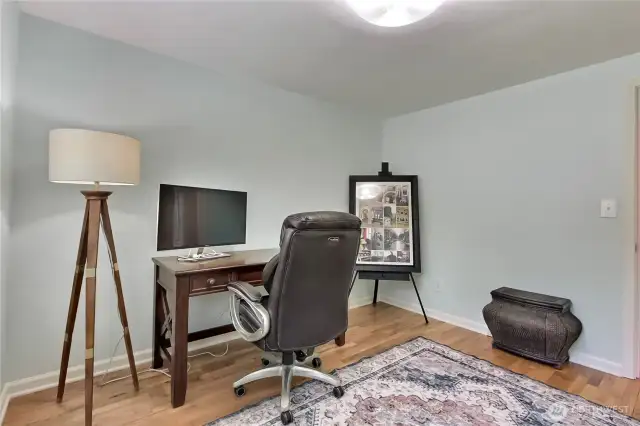 Bedroom 2, currently used as an office.