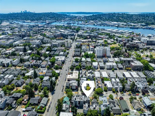 City skyline, Downtown Ballard, Puget Sound and beyond…